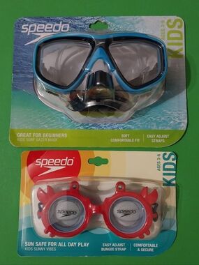 Speedo Kids Swim Mask Goggles Chilren Age 3-6 Swim Google UV Protection